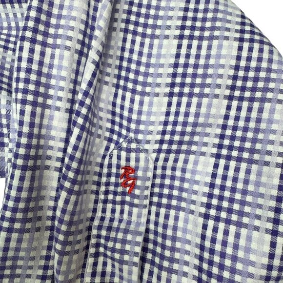 Robert Graham 100% Cotton Checkered Long Sleeve Button Down Shirt Men's SZ Large - Picture 4 of 9